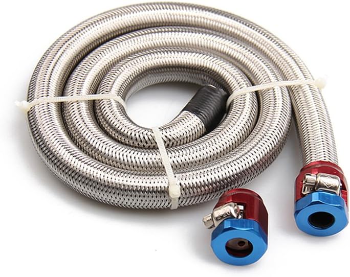 CarBole 3 FT 6AN 3/8" ID Fuel Line Stainless Steel Braided Hose Kit, With 2 pcs AN6 Fitting Universal for Racing Fuel, Gas, Coolant - Image 5